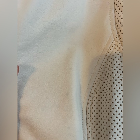 Guess white leather peplum jacket *new w/o tags - Picture 6 of 8